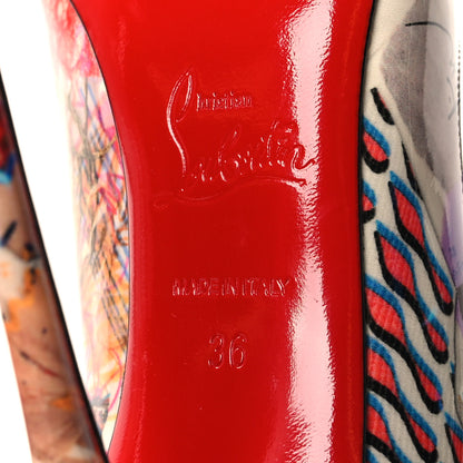 Christian Louboutin Patent Trash So Kate 100 Pumps 36 Multicolor 6 of 8