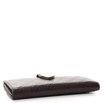 Gucci Guccissima Heart Continental Wallet Dark Brown 4 of 6