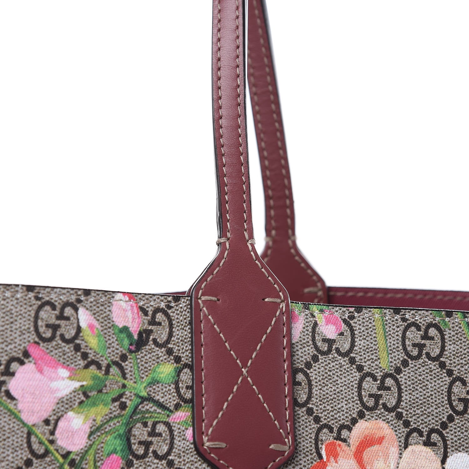 Gucci GG Supreme Monogram Blooms Medium Reversible Tote Beige Multicolor Dry Rose 12 of 12