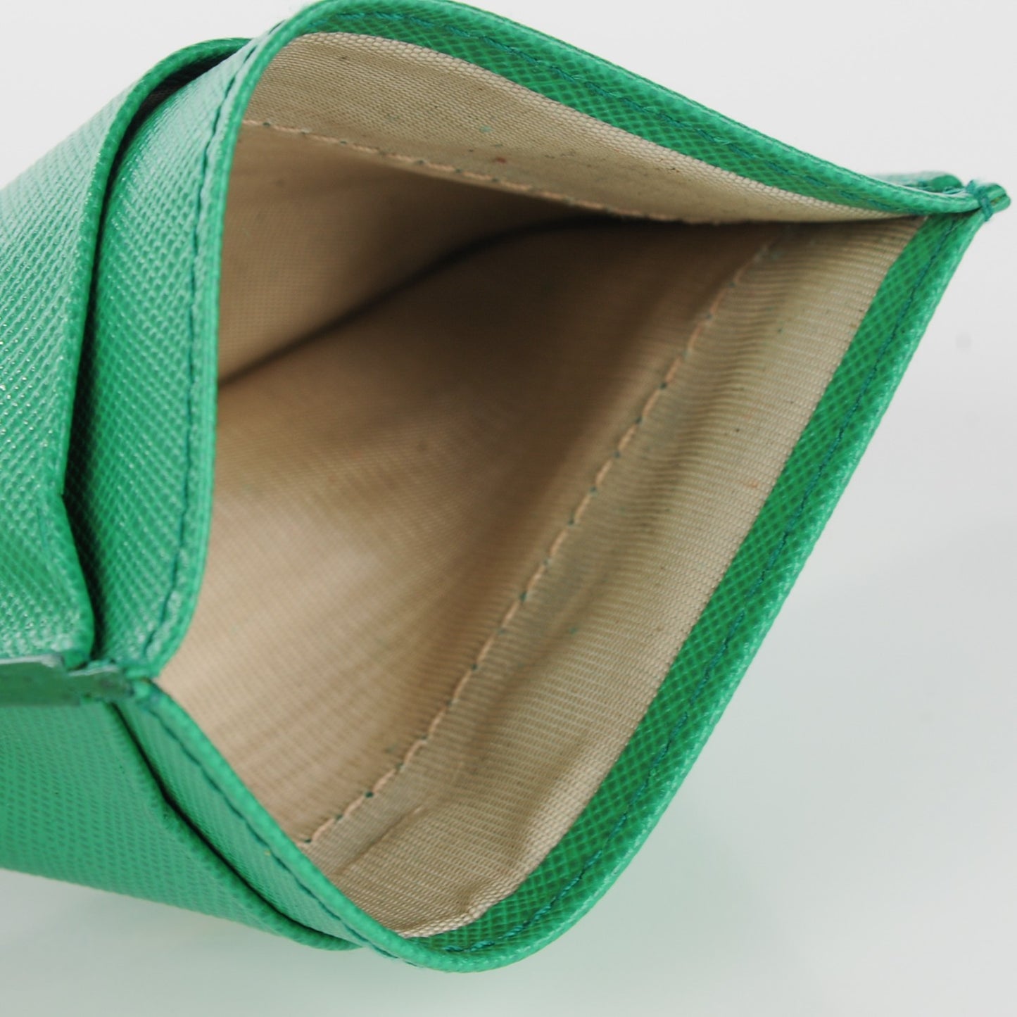 Saffiano Oro Card Case Acquamarina