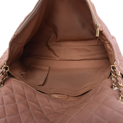 Chanel Calfskin Quilted XXL Travel Flap Bag Camel 5 of 10