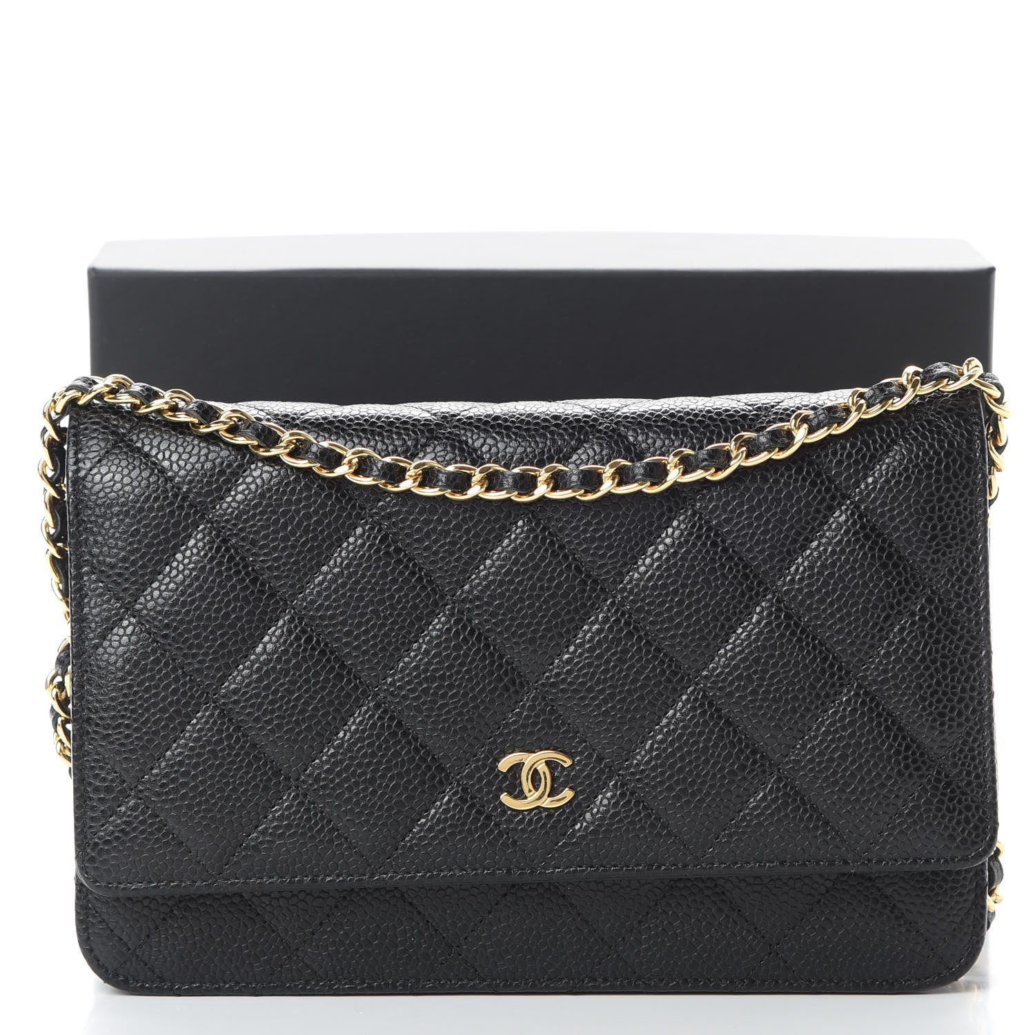 Chanel Caviar Quilted Wallet On Chain WOC Black 12 of 12