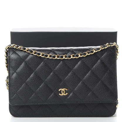 Chanel Caviar Quilted Wallet On Chain WOC Black 12 of 12