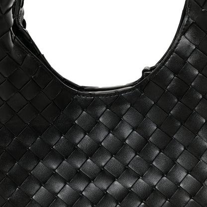 Bottega Veneta Nappa Intrecciato Small Campana Shoulder Bag Black 8 of 10