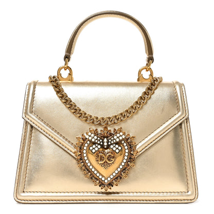 Dolce & Gabbana Metallic Nappa Small Devotion Envelope Top Handle Bag Gold 1 of 9