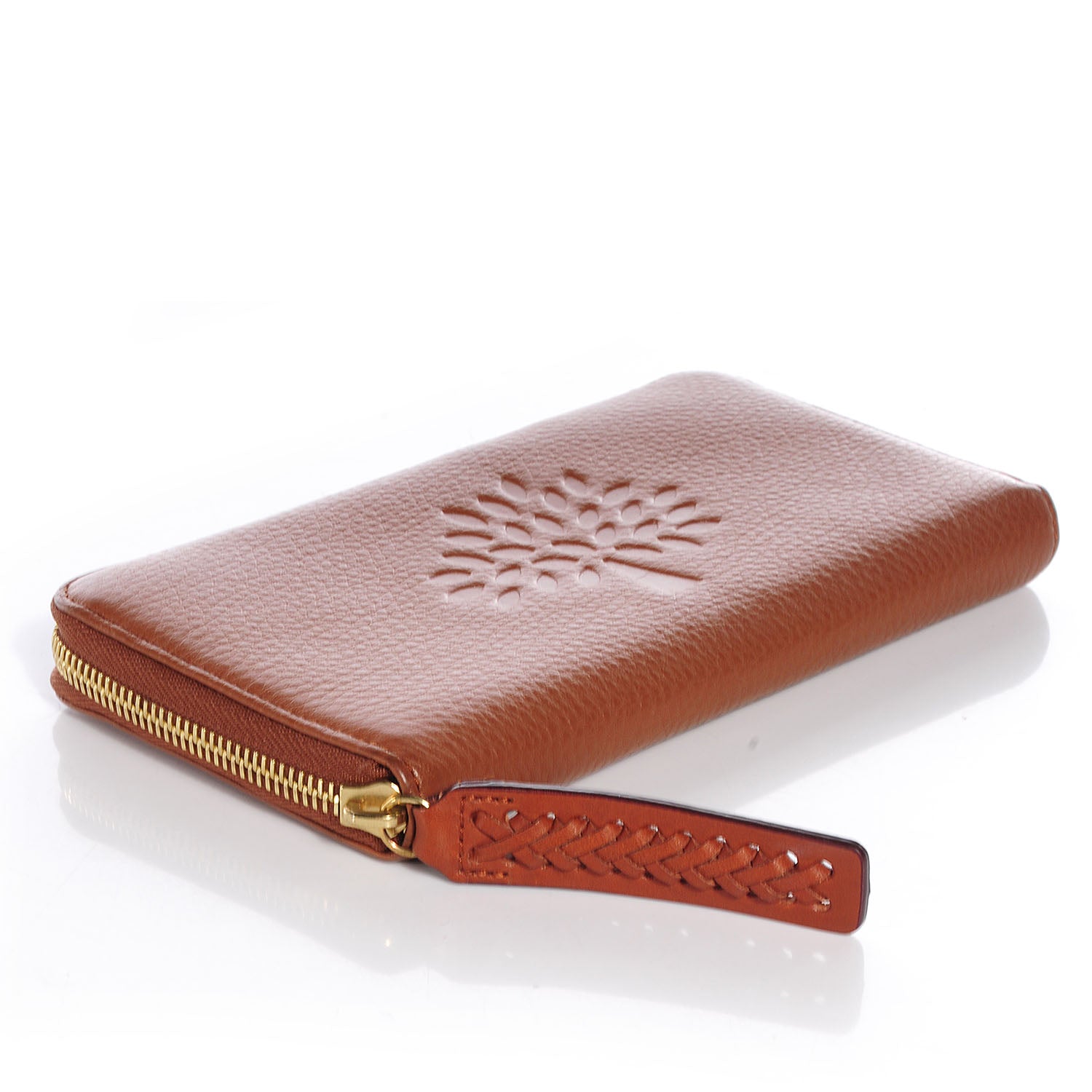 Mulberry Pebbled Leather Effie Zip Around Long Wallet Oak 4 of 8