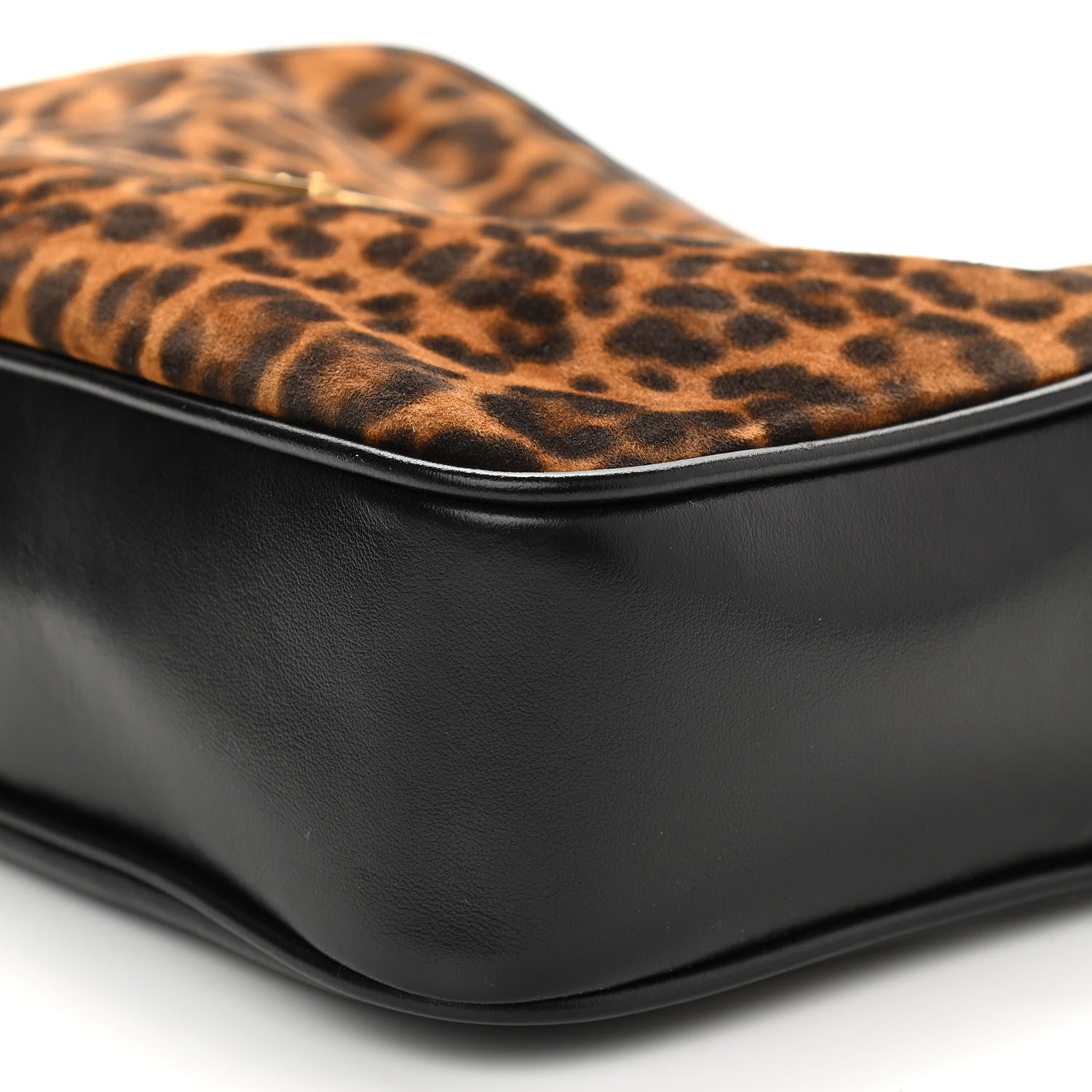 Saint Laurent Calfskin Leopard Print Monogram Lou Camera Bag Black 8 of 11