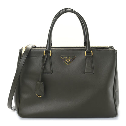 Prada Saffiano Lux Medium Galleria Double Zip Tote Militare 1 of 12
