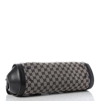 Gucci Monogram Bamboo Bullet Satchel Black 4 of 10