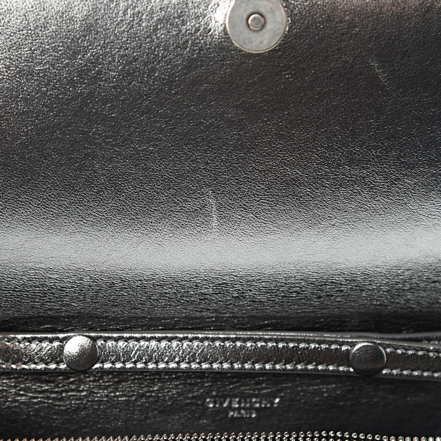 Givenchy Lambskin Emblem Chain Wallet Black 12 of 13