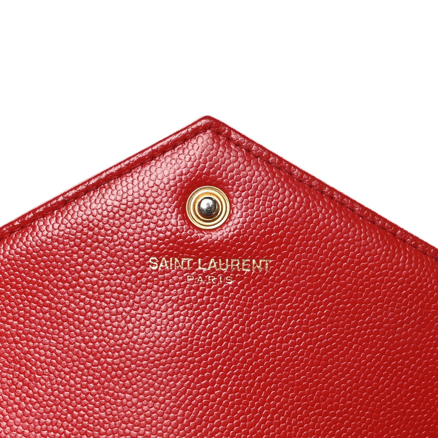 Grain De Poudre Matelasse Chevron Monogram Chain Wallet Red