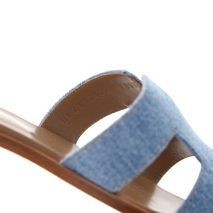 Hermes Denim Canvas Oran Sandals 39 Bleu Clair 10 of 11