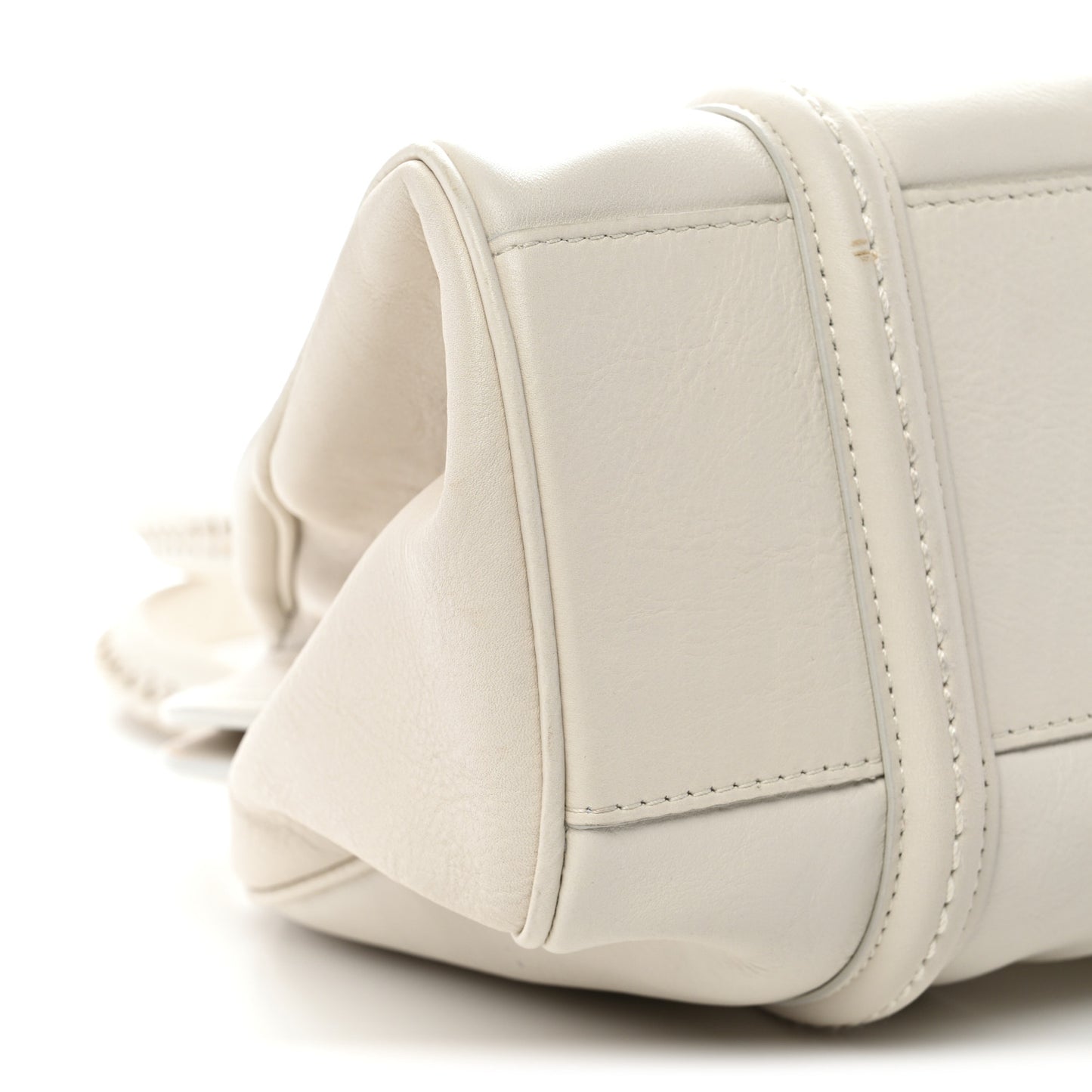 Calfskin Small My Dior Frame Pocket Satchel White
