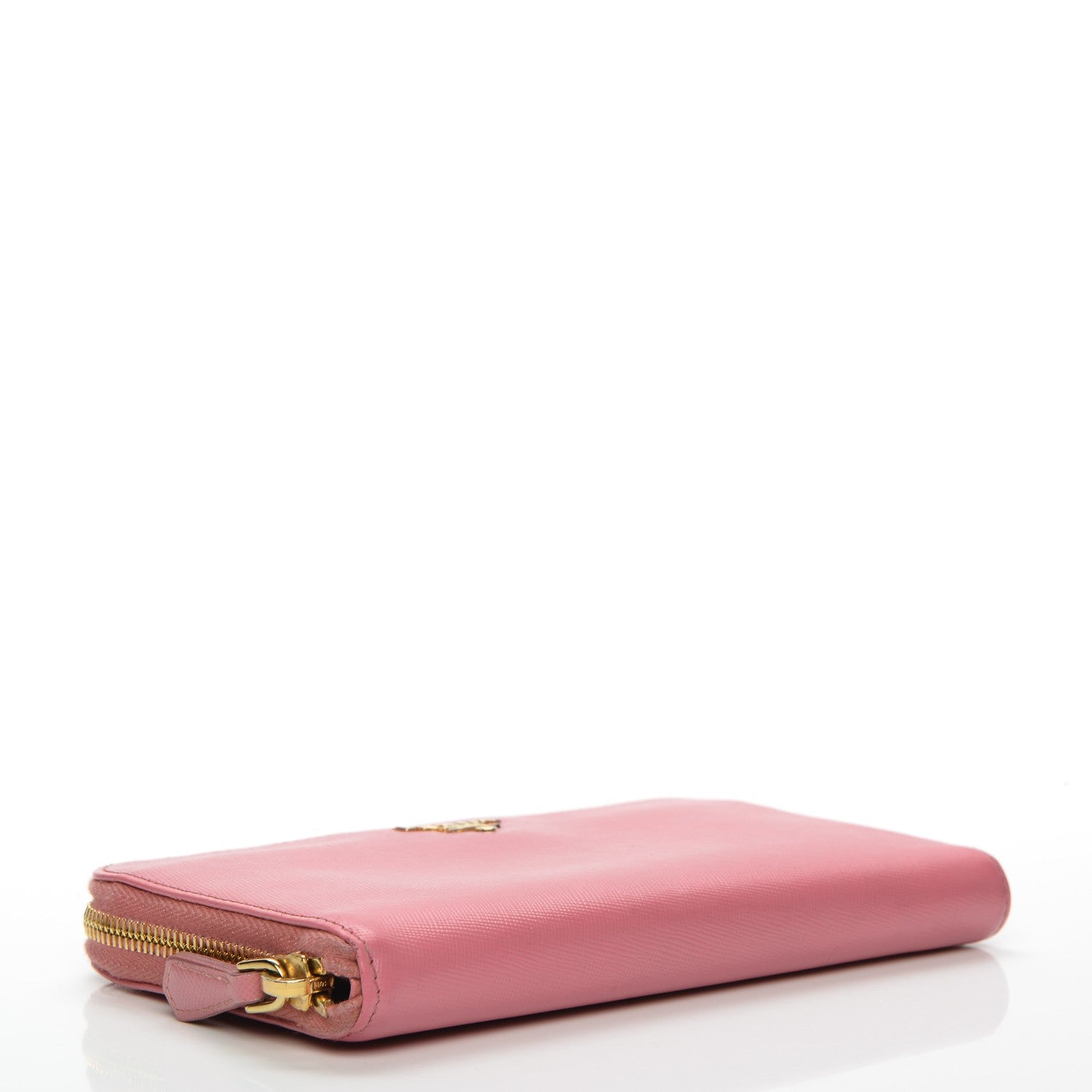 Prada Saffiano Metal Zip Around Wallet Geranio 4 of 11