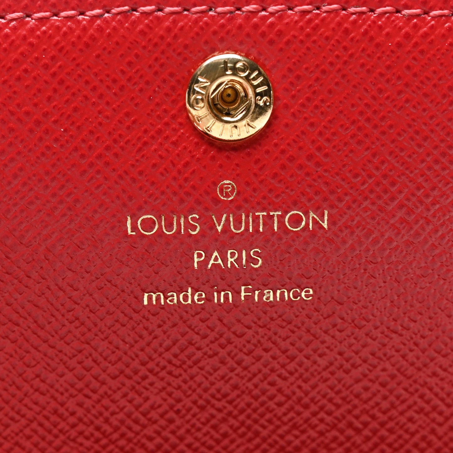 Damier Ebene Emilie Wallet Red