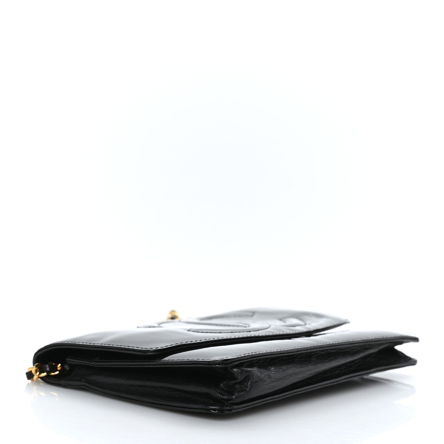 Chanel Patent Timeless CC Wallet On Chain WOC Black 3 of 8