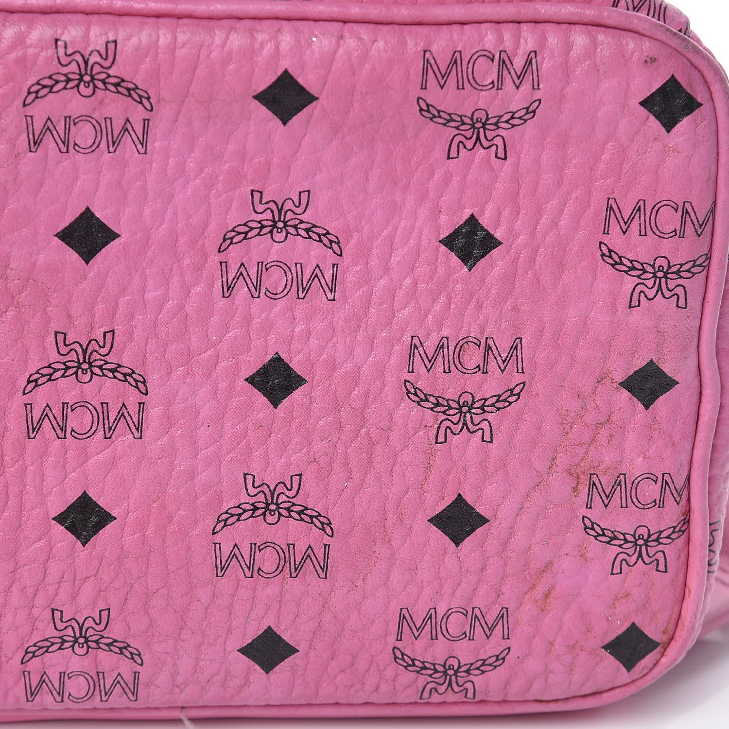 MCM Visetos Medium Side Studs Stark Backpack Pink 13 of 13