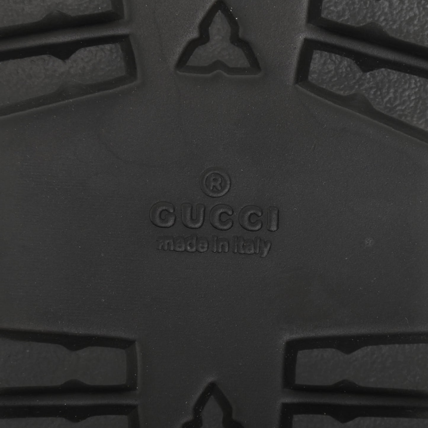 Guccissima Mens Lug Sole Slide Sandals 6 Black