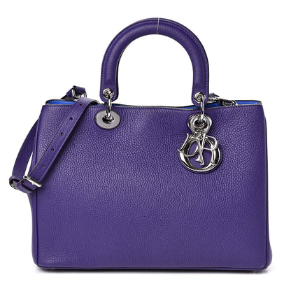 Christian Dior Bullcalf Medium Diorissimo Tote Purple 3 of 10
