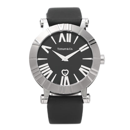 Tiffany Stainless Steel Satin 36mm Atlas Belt Quartz Watch Black 1 of 7