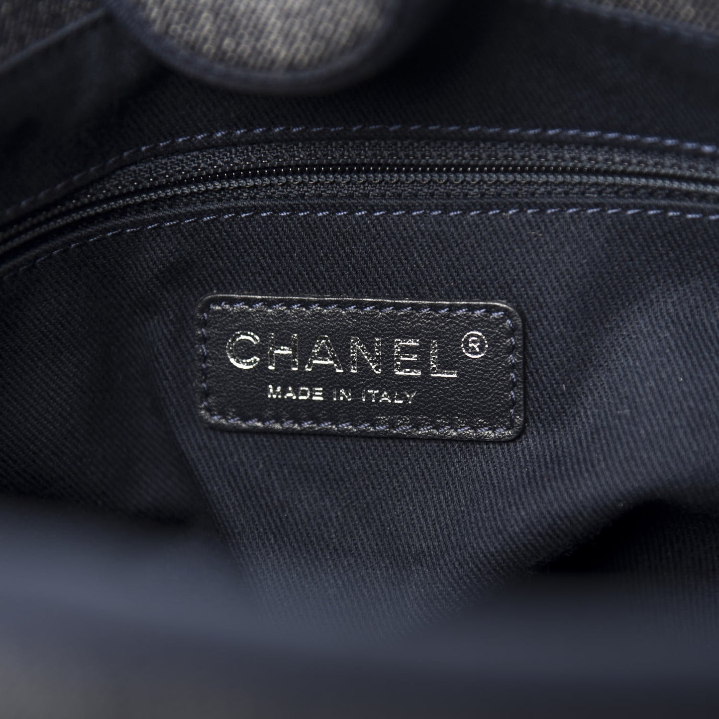 Denim Mini Deauville Tote Dark Blue