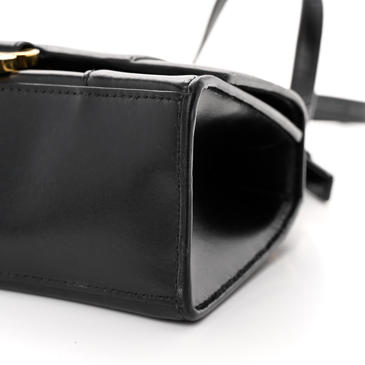 Balenciaga Shiny Box Calfskin Hourglass Top Handle Bag XS Black 9 of 13