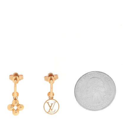 Louis Vuitton Brass Blooming Earrings Gold 2 of 6