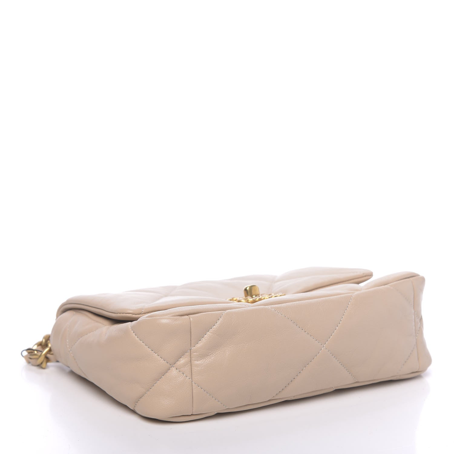 Chanel Lambskin Quilted Medium 19 Flap Beige 4 of 11