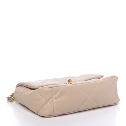 Chanel Lambskin Quilted Medium 19 Flap Beige 4 of 11
