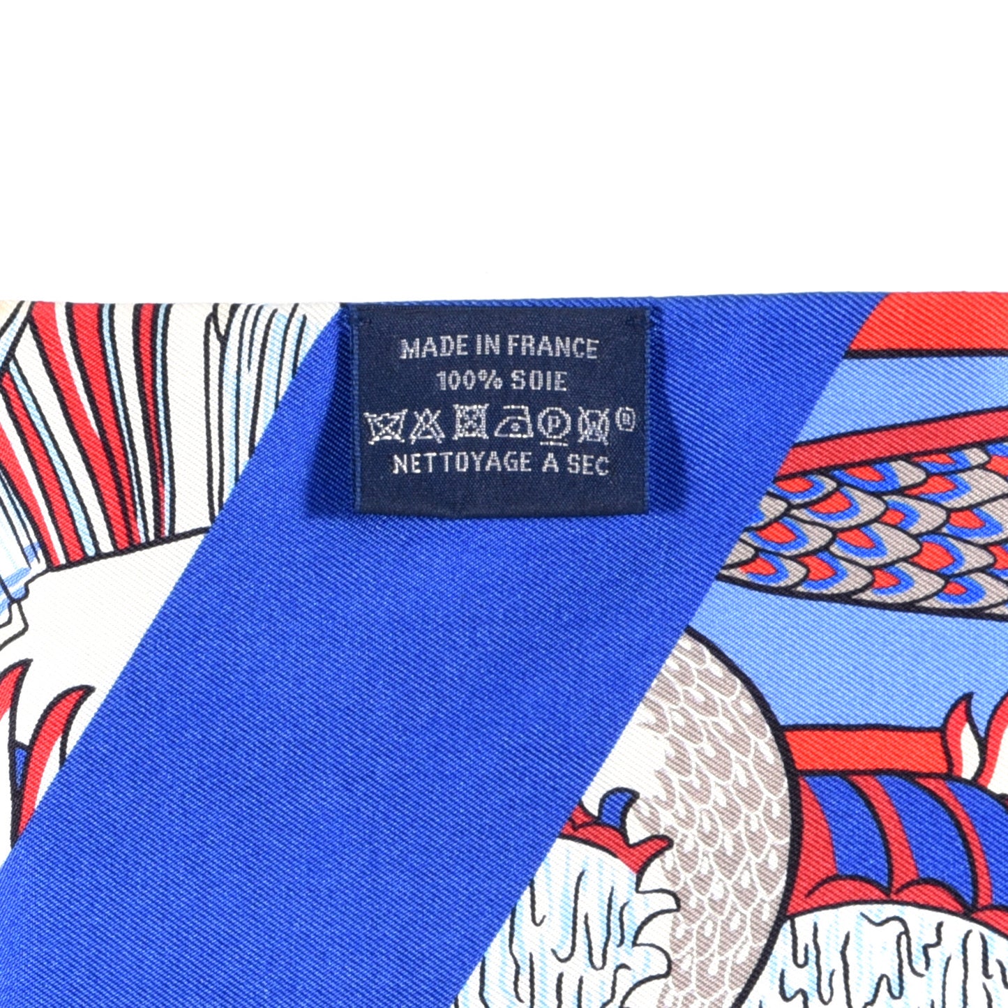 Silk Animapolis Maxi Twilly Slim Bleu Royal Rouge Ciel