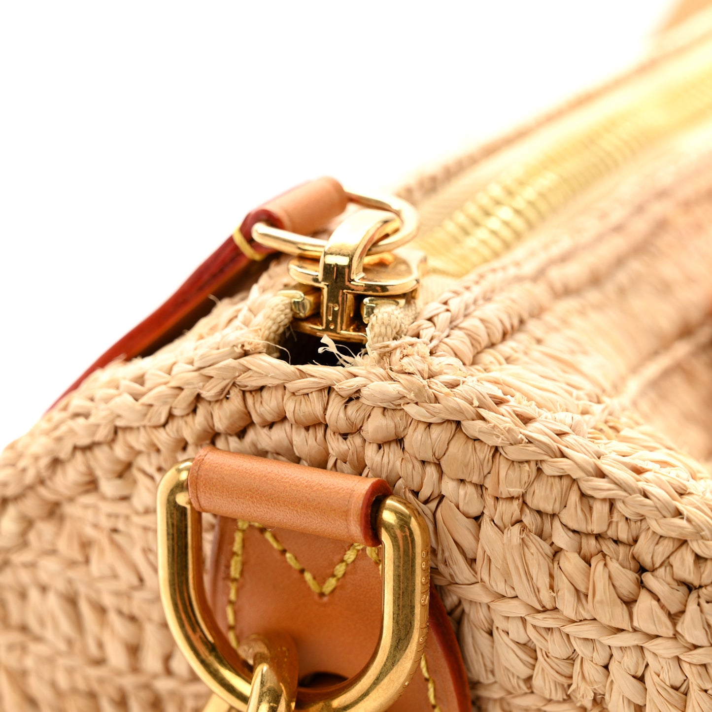 Raffia Speedy Bandouliere 30 Natural Tan