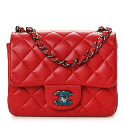Chanel Lambskin Quilted Mini Square Flap Red 1 of 10