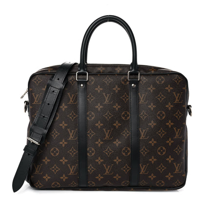 Louis Vuitton Monogram Macassar Porte-Documents Voyage PM 1 of 9