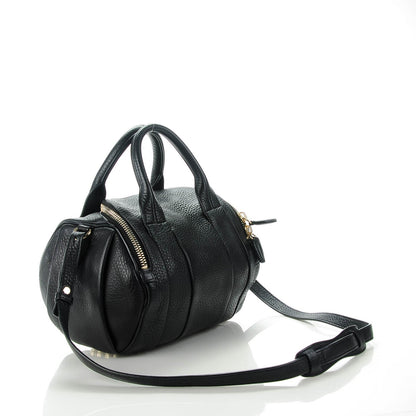 Alexander Wang Pebbled Lambskin Rockie Black Pale Gold Hardware 3 of 7
