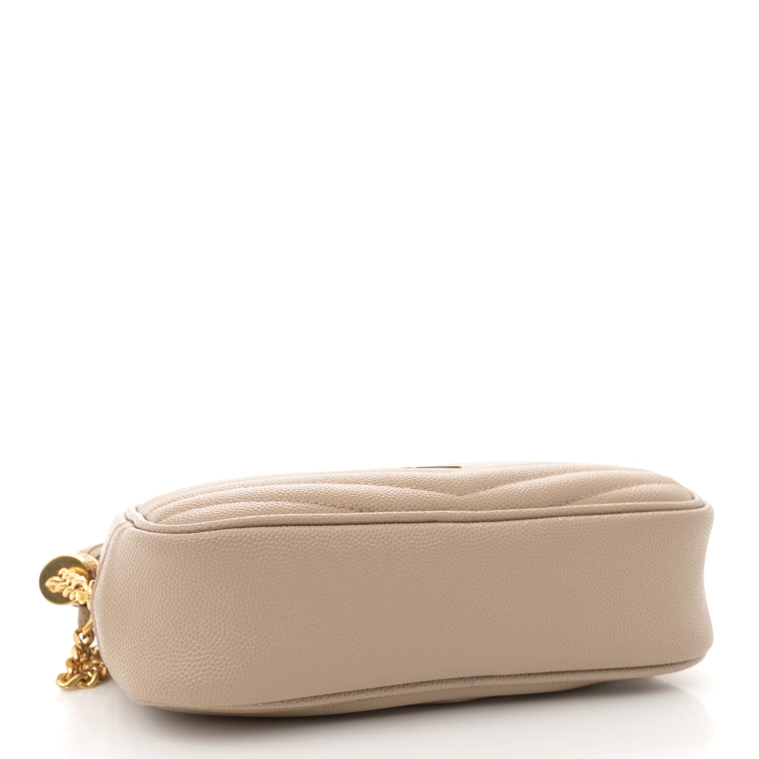 Saint Laurent Grain De Poudre Matelasse Monogram Mini Lou Camera Bag Dark Latte 4 of 11