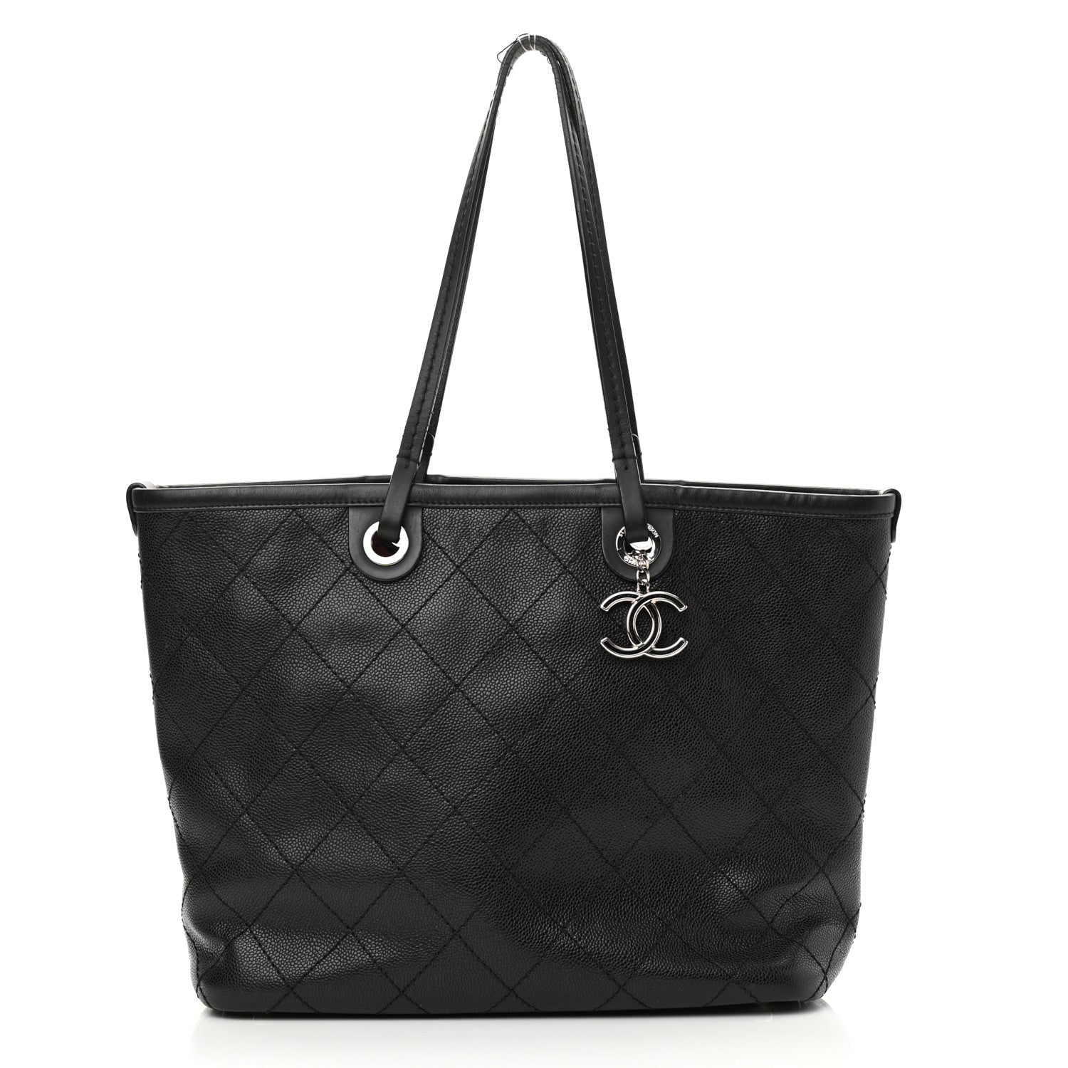 Chanel Grained Calfskin Shopping Fever Tote Black 3 of 16