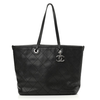 Chanel Grained Calfskin Shopping Fever Tote Black 3 of 16