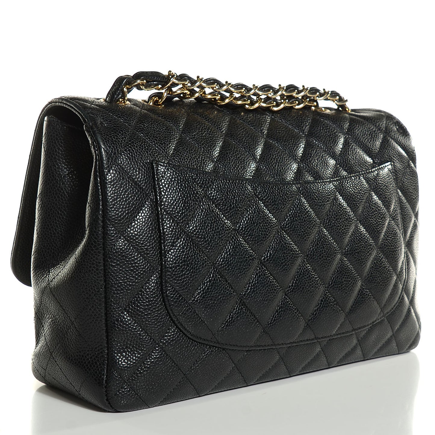 Caviar Quilted Jumbo Single Flap Black