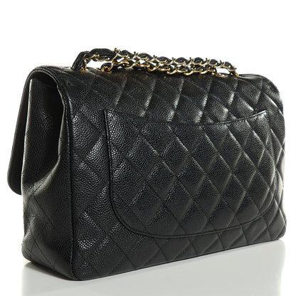 Chanel Caviar Quilted Jumbo Single Flap Black 3 of 7