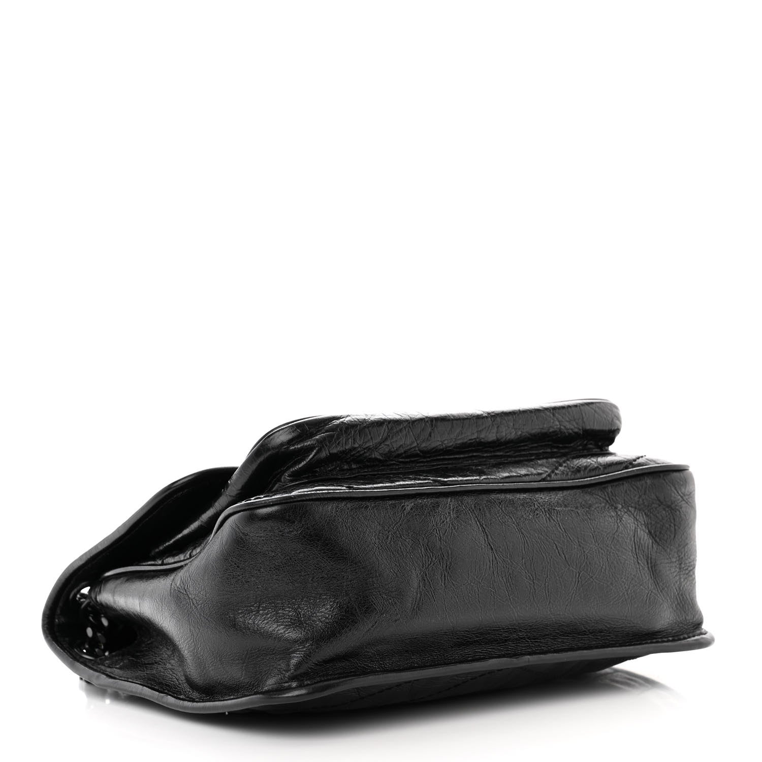Saint Laurent Crinkled Calfskin Matelasse Monogram Medium Niki Chain Satchel Black 4 of 11