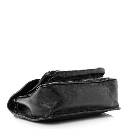 Saint Laurent Crinkled Calfskin Matelasse Monogram Medium Niki Chain Satchel Black 4 of 11