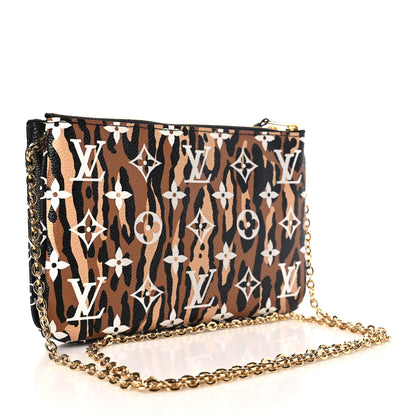 Louis Vuitton Monogram Giant Jungle Pochette Double Zip Black 3 of 9