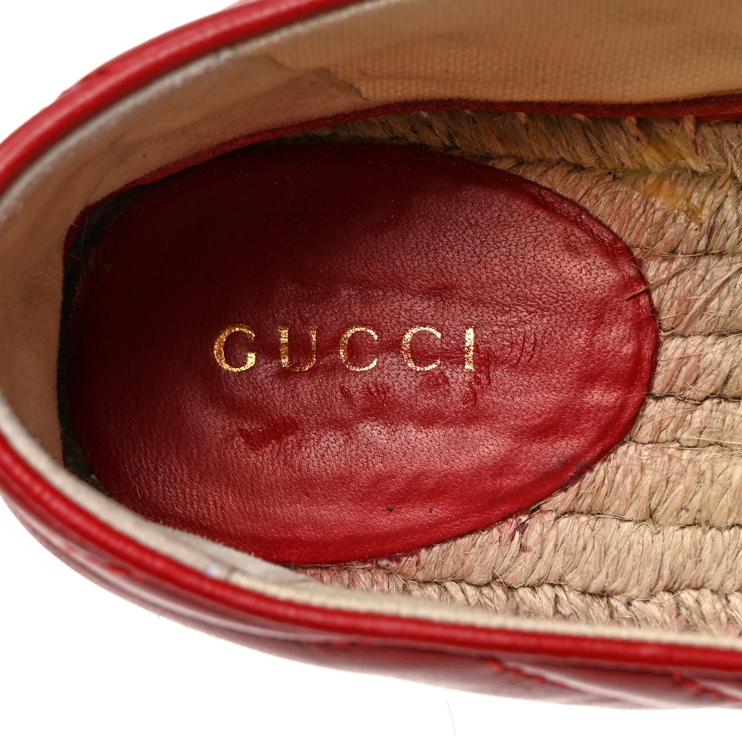 Nappa Matelasse GG Marmont Espadrilles 38 Hibiscus Red