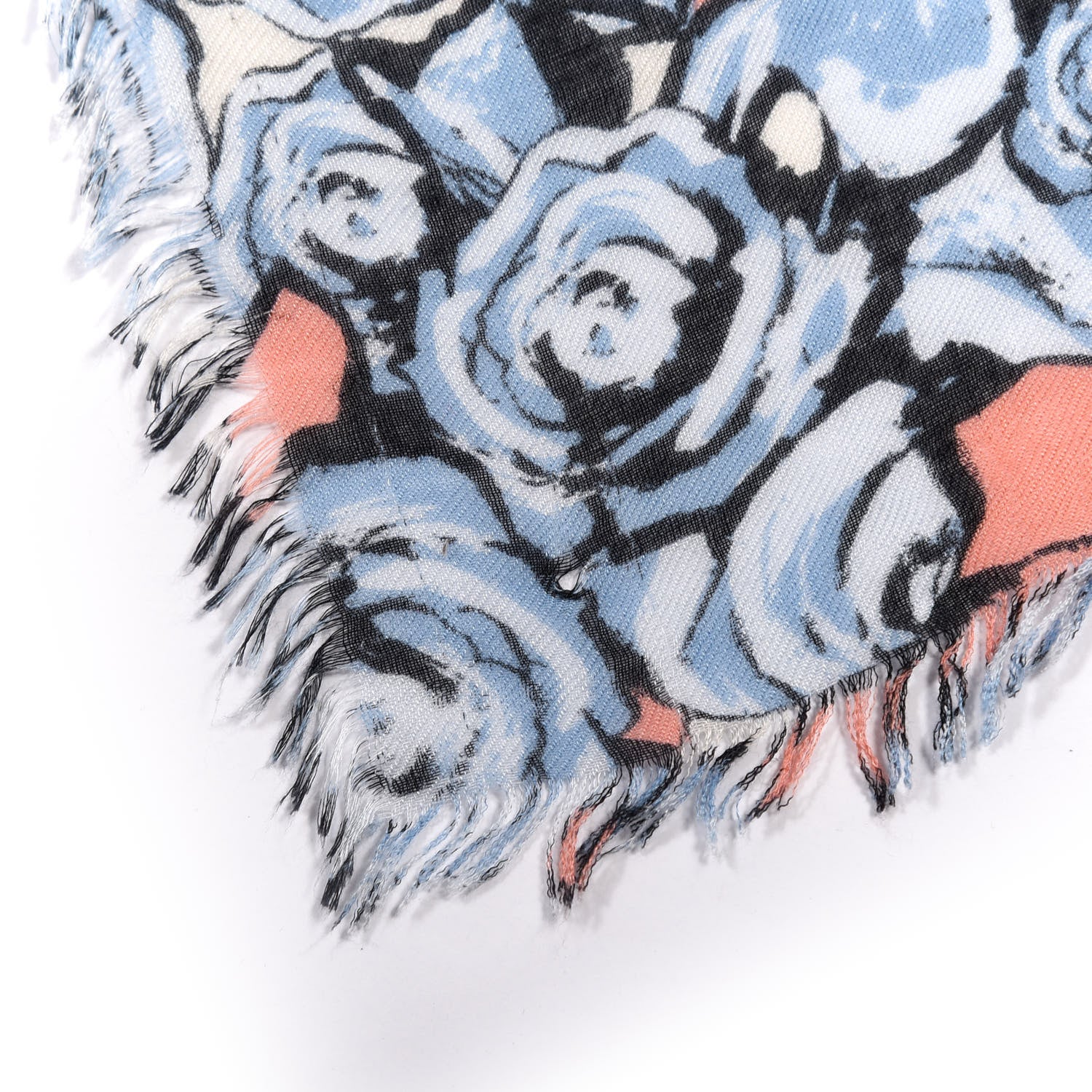 Louis Vuitton Modal Silk Rock'n'Roses Stole Bleu Ciel 3 of 4