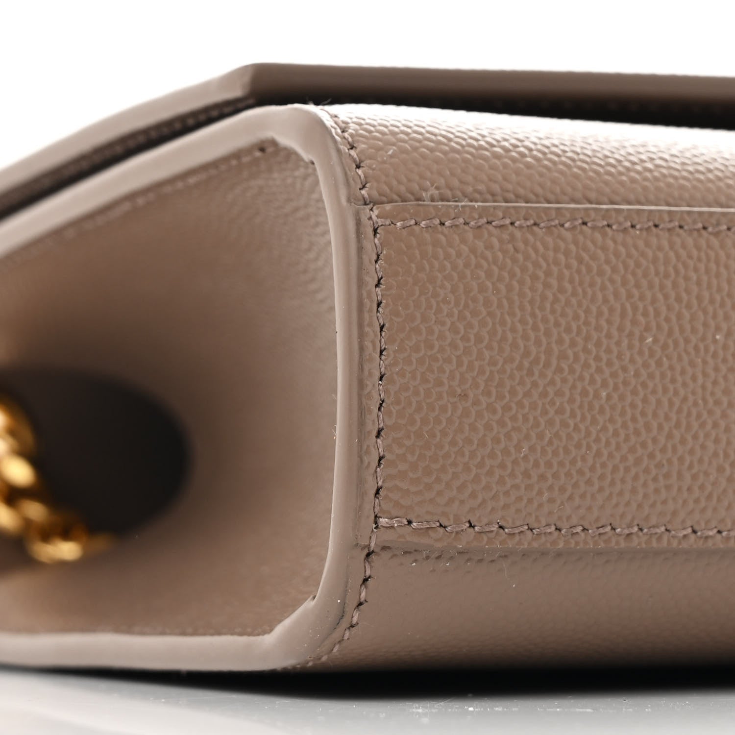 Saint Laurent Grain De Poudre Medium Monogram Kate Satchel Dark Beige 9 of 11