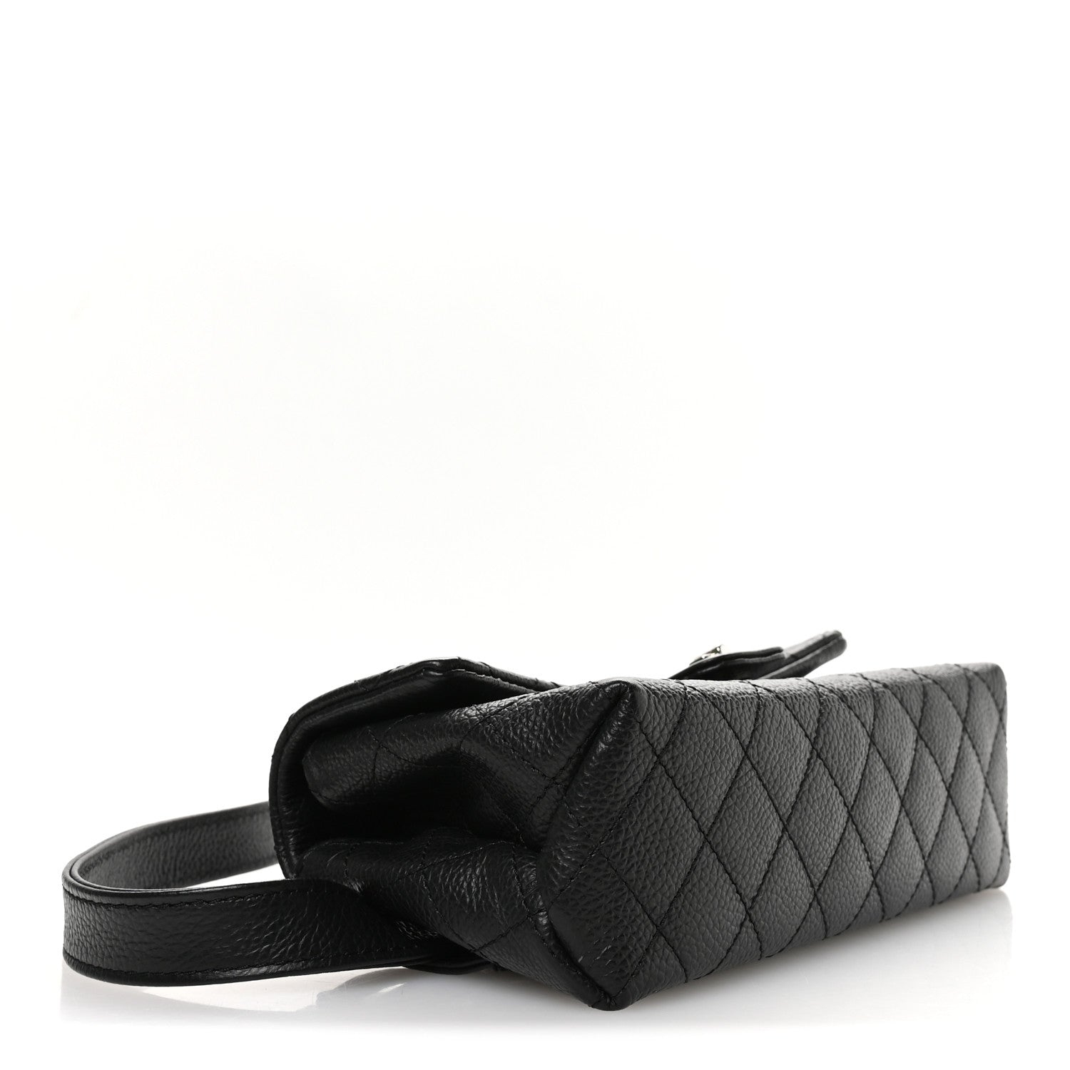 Chanel Grained Calfskin Quilted 2.55 Reissue Flap Belt Bag Clutch Black 4 of 12