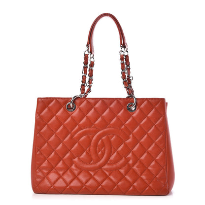 Chanel Caviar Quilted Grand Shopping Tote GST Orange 1 of 7