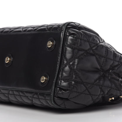 Christian Dior Lambskin Cannage 2 Dior Zip Top Satchel Black 7 of 10