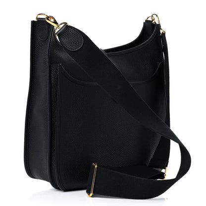 Hermes Taurillon Clemence Evelyne III GM Black 3 of 10