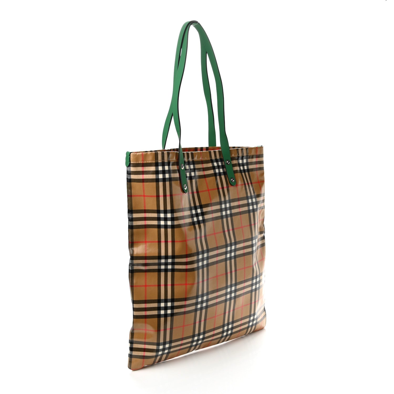 Burberry Coated Canvas Vintage Check Shopper Tote 3 of 11